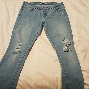 Levi's 711 Skinny Distressed Jeans suze 10